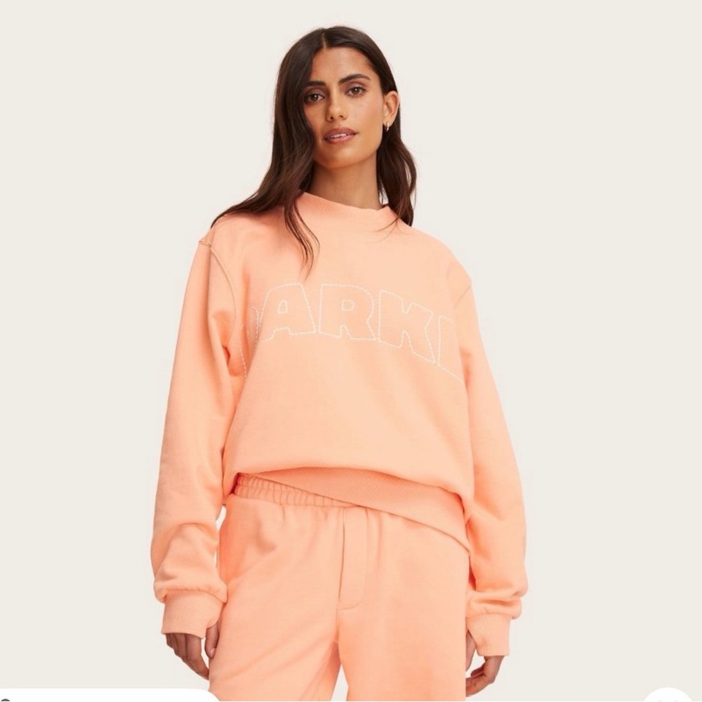 PARKE X TARGET. Womens Mockneck Pullover Sweatshirt. Peach/Orange. L/XL